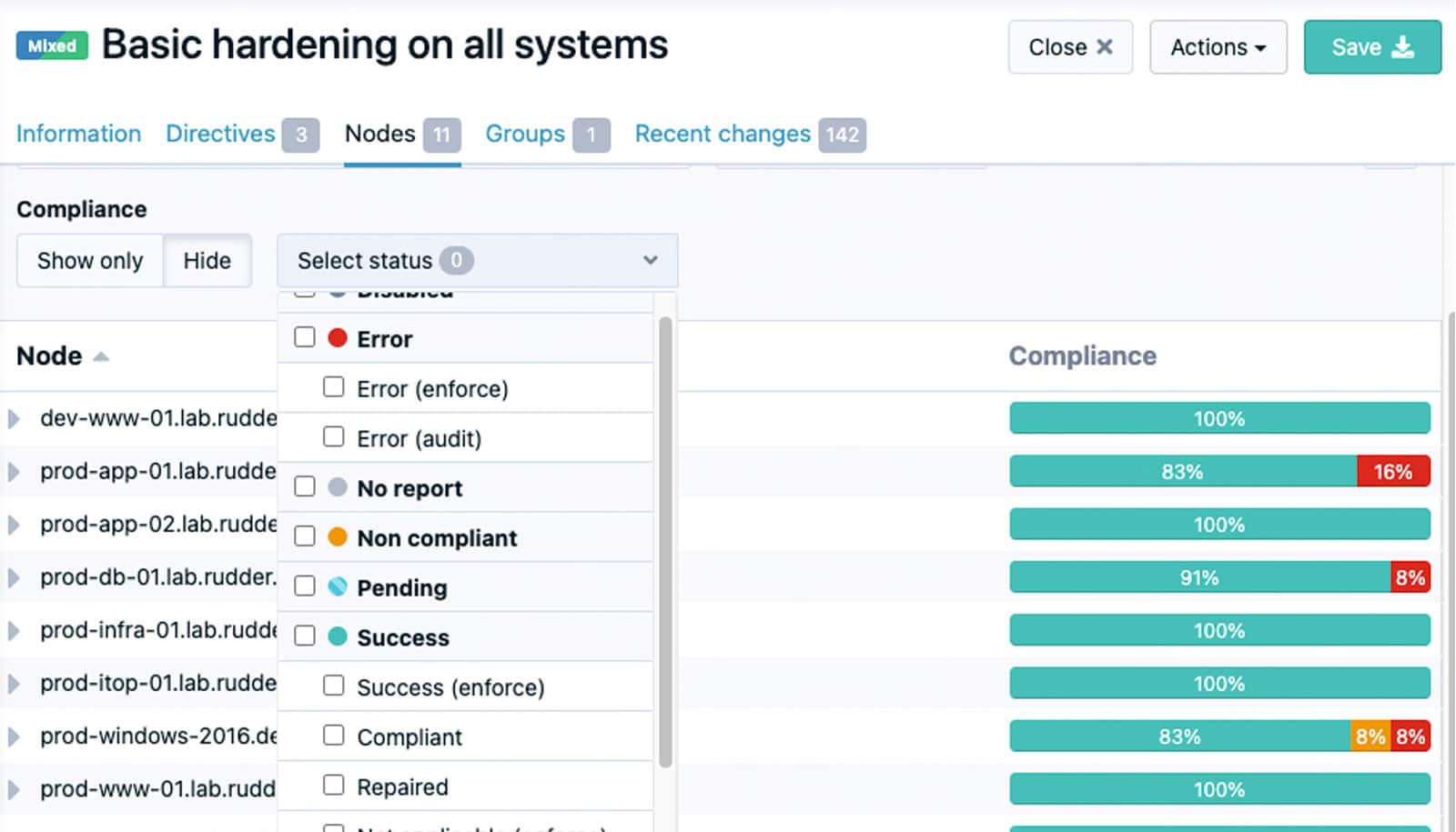 Compliance filters in Rudder